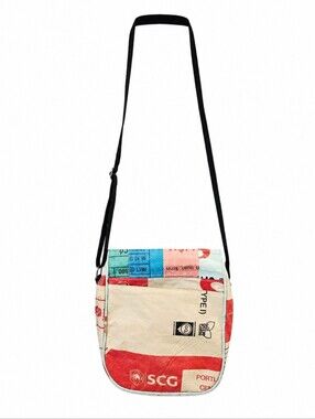 Cement6 Upcycled Recycled Cement Bag Crossbody Messenger Bag Fair Trade